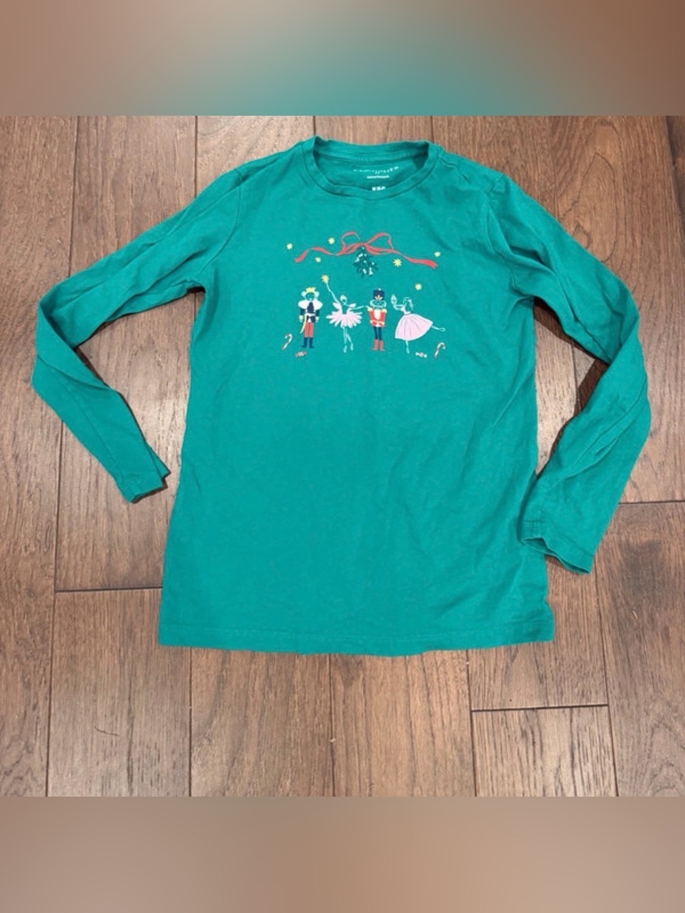 Crew cuts girls Holiday theme T-shirt, long sleeve size medium/9 - c44-022